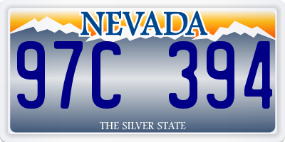 NV license plate 97C394