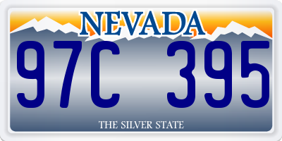 NV license plate 97C395