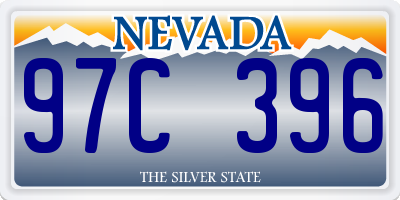 NV license plate 97C396