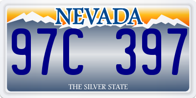 NV license plate 97C397