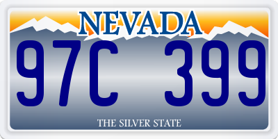 NV license plate 97C399