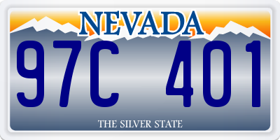 NV license plate 97C401