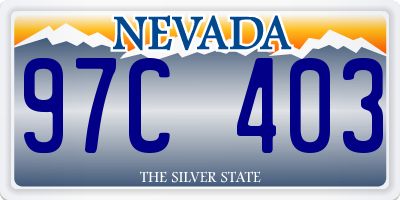 NV license plate 97C403