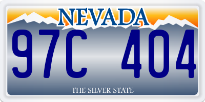 NV license plate 97C404