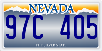 NV license plate 97C405