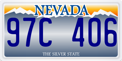 NV license plate 97C406