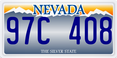 NV license plate 97C408