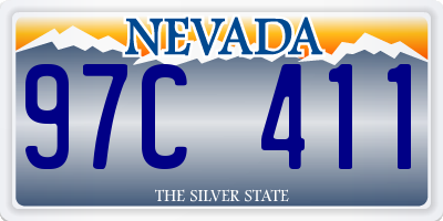 NV license plate 97C411