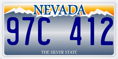 NV license plate 97C412