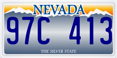 NV license plate 97C413