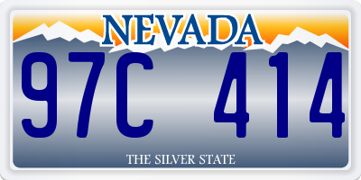 NV license plate 97C414