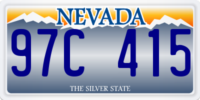 NV license plate 97C415