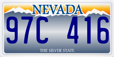 NV license plate 97C416