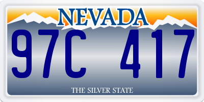 NV license plate 97C417