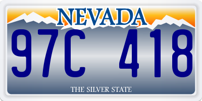 NV license plate 97C418