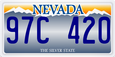 NV license plate 97C420