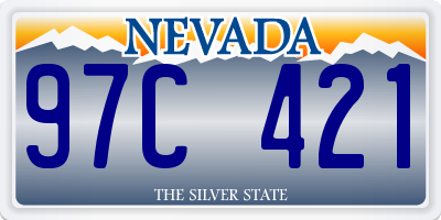 NV license plate 97C421