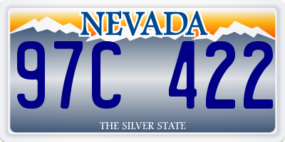 NV license plate 97C422