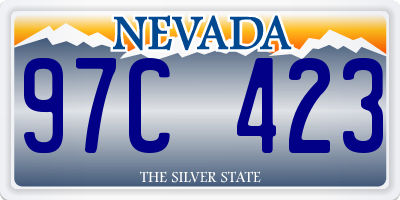 NV license plate 97C423