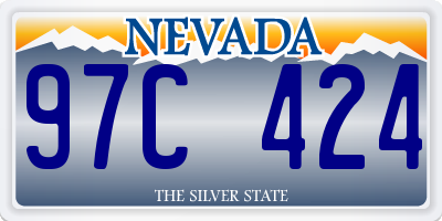 NV license plate 97C424