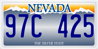 NV license plate 97C425