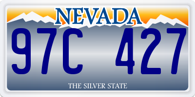 NV license plate 97C427