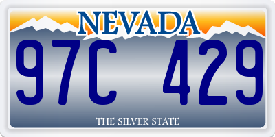 NV license plate 97C429