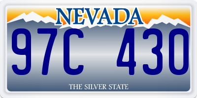 NV license plate 97C430