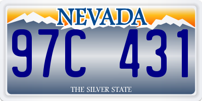 NV license plate 97C431