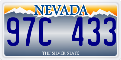 NV license plate 97C433