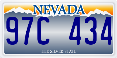 NV license plate 97C434