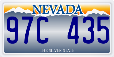 NV license plate 97C435