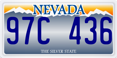 NV license plate 97C436