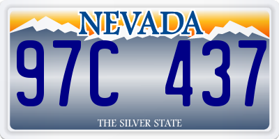 NV license plate 97C437