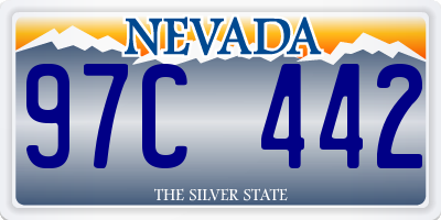 NV license plate 97C442