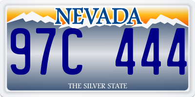 NV license plate 97C444