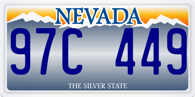 NV license plate 97C449