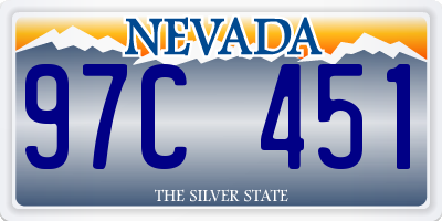 NV license plate 97C451