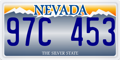 NV license plate 97C453