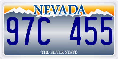NV license plate 97C455