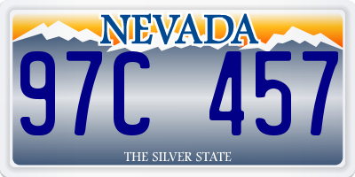 NV license plate 97C457