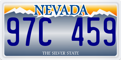 NV license plate 97C459