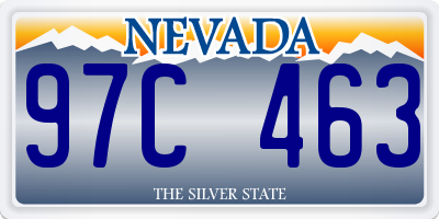 NV license plate 97C463