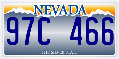 NV license plate 97C466