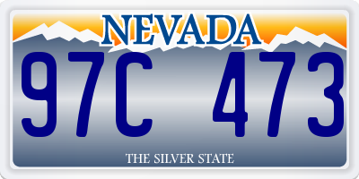 NV license plate 97C473