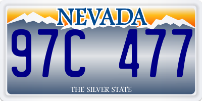 NV license plate 97C477