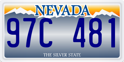 NV license plate 97C481