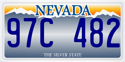 NV license plate 97C482