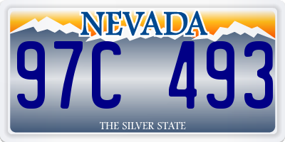 NV license plate 97C493