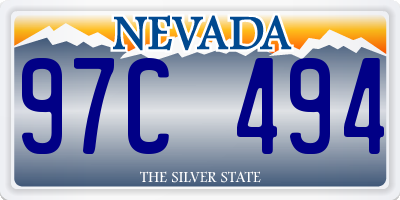 NV license plate 97C494